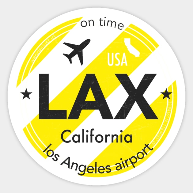 LAX round sticker yellow Sticker by Woohoo